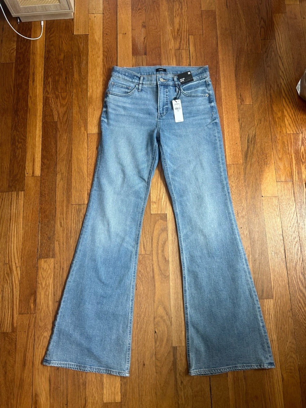 Express Light Blue Flare Jeans